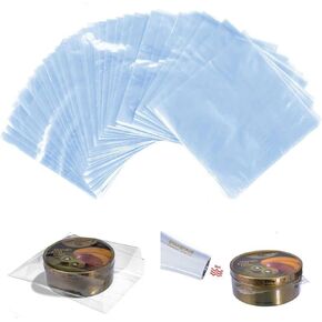 100 قطعة من أكياس التغليف المنكمشة، أكياس تغليف قابلة للانكماش الحراري من مادة PVC مقاس 12×8 بوصة، غلاف قابل للانكماش مقاوم للغبار لتغليف DVD/CD، الصابون، قنابل الحمام، المكياج، الأحذية، الشموع، الهدايا الصغيرة، الجرار، صناعة يدوية منزلية الصنع in Kuwait