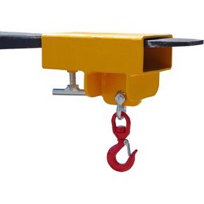 Forklift Lifting Hook Attachment 2200lbs Capacity Single Mobile Forklift Crane with Swivel Hook and Large T-Screw Forklift Lifting Hoist Fork Lifting Hook Device