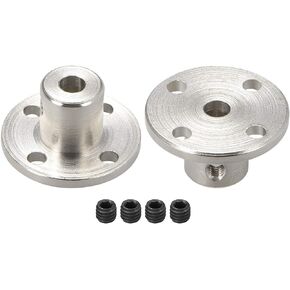 uxcell 4mm Inner Dia H12*D10 Rigid Flange Coupling Motor Guide Shaft Coupler Motor Connector 2 PCS for DIY Parts