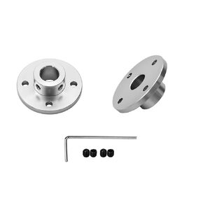 2Pcs 12mm Aluminium Alloy Flange Coupling Connector, Rigid Guide Model Coupler Accessory, Shaft Axis Fittings for DIY RC Model Motors