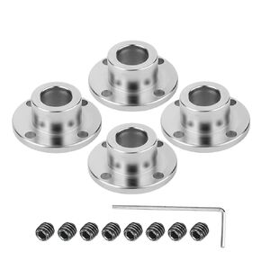 4 Pack 4mm Flange Coupling Connector, Rigid Guide Model Coupler Accessory, Shaft Axis Fittings for DIY RC Model Motors, High Hardness Coupling Connector