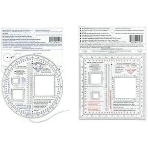 2 Item Bundle - RM Round Military Protractor & RM Square Military Protractor