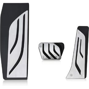 No Drill Steel Sport Footrest Dead Gas Brake Pedals Cover Compatible with BMW 2 3 4 Series F22 F23 F30 F31 F34 F32 F33 F36