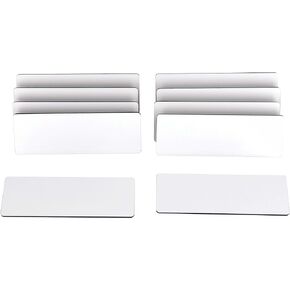 ExcelMark Blank Name Tag/Badge with Magnetic Backing - 1" x 3" (25 Pack - Silver)