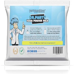 Foam Powder Pack - Mixes with up to 35 gallons of Water - Smaller Pack Single - use with Your Foam Party Equipment