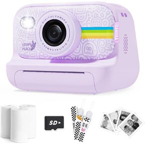 Instant Print Camera for Kids,Portable Toy for 3-12 Year Old Girl,48MP Digital Cameras for Toddler, Christmas Birthday Gifts for 4 5 6 7 8 9 10 Year Old Boys Purple
