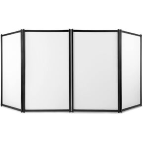 ACHEE DJ Facade Portable Event Booth Foldable Panels 4 Detachable Metal Frame Projector Display Scrim Panel with One Carry Bag