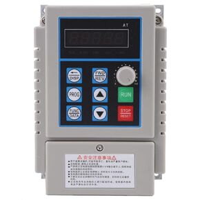 AT2-0450X Variable Frequency Drive Converter, 2.5A 220V AC VFD Converter Motor Speed Controller for Single-Phase 0.45kW AC Motor