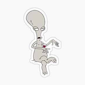 Roger American dad Sticker - Sticker Graphic - Waterproof - Fade Resistant Die Cut