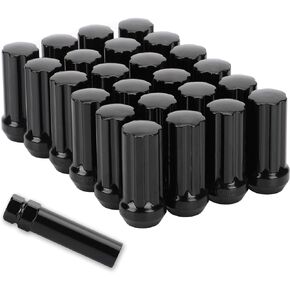 9/16-18 Wheel Lug Nuts, 32pcs 9/16x18 Lug Nut 2 inch Long Spline Drive Cone Seat with 1 Socket Key for 1994-2011 Dodge Ram 2500 3500 8 Lug Aftermarket Wheels
