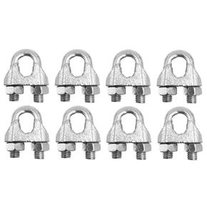 BRUFER PO-06A مشبك حبل سلكي للكابلات المطلية بالزنك - 1/2 بوصة - عبوة كبيرة مكونة من 8 قطع in Kuwait