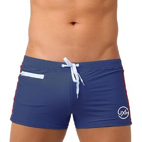Panegy Men's Drawstring Swim Jammer Short Boxer Trunks Quick Dry Square Leg Training Swimsuit