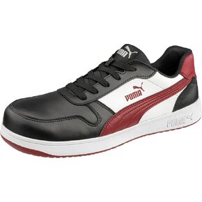 PUMA Frontcourt Leather Low ASTM EH Black/White/Red 8 M
