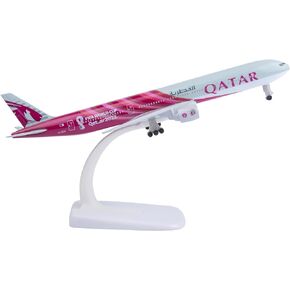 Model Plane 1:300 Scale Model Plane Qatar World Cup 777 Model Aircraft Metal Alloy Die-cast Airplanes for Gift and Collection