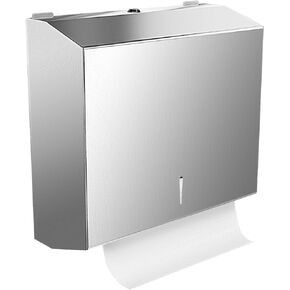 Multifold Paper Towel Dispenser Countertop, Hand Towel Dispenser for Bedroom, Bathroom, Kitchen, Toilet (Black)
