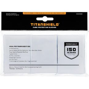 TitanShield (150 Sleeves) Mini European Sized Board Game Card Sleeves