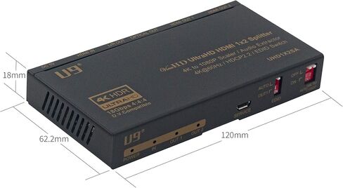 ViewHD 2 Port 1x2 Powered HDMI 1 in 2 Out Mini Splitter for 1080P & 3D | Model: VHD-1X2MN3D in Saudi Arabia