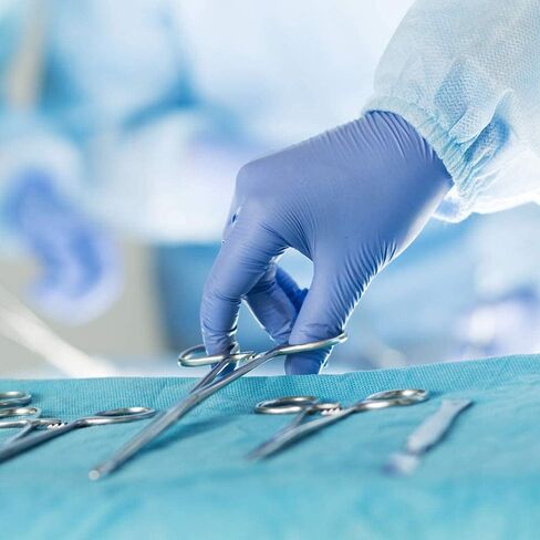 عبوة من 500 قطعة من قفازات ترونيكس للفحص الكيميائي السميكة للغاية والخالية من البودرة، لون أزرق فاتح in Kuwait