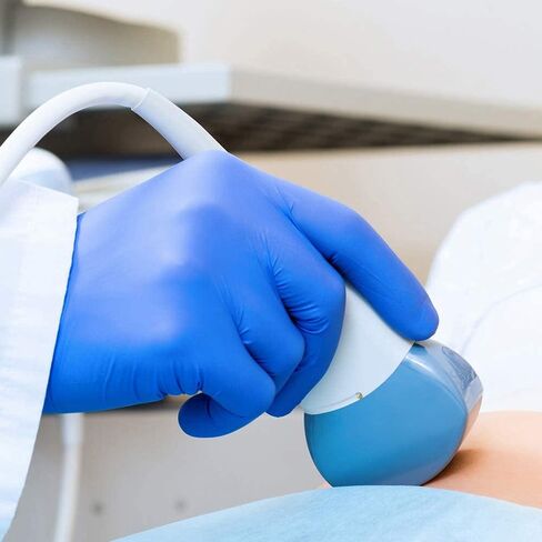 عبوة من 500 قطعة من قفازات ترونيكس للفحص الكيميائي السميكة للغاية والخالية من البودرة، لون أزرق فاتح in Kuwait