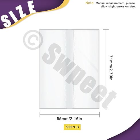 Swpeet 500Pcs Approx 55x71mm / 2.16x2.78Inch Clear PVC Heat Shrink Wrap Bottle Shrink Bands Kit, Perforated Bottle Shrink Bands Perfect for Bottles, Jars, Cans and Tin Lip Gloss in Saudi Arabia