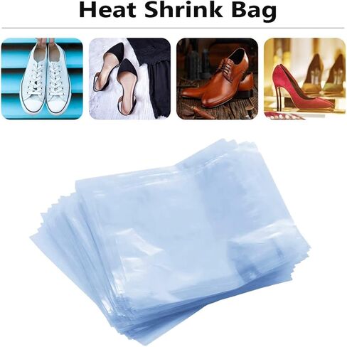 100 قطعة من أكياس التغليف المنكمشة، أكياس تغليف قابلة للانكماش الحراري من مادة PVC مقاس 12×8 بوصة، غلاف قابل للانكماش مقاوم للغبار لتغليف DVD/CD، الصابون، قنابل الحمام، المكياج، الأحذية، الشموع، الهدايا الصغيرة، الجرار، صناعة يدوية منزلية الصنع in Kuwait