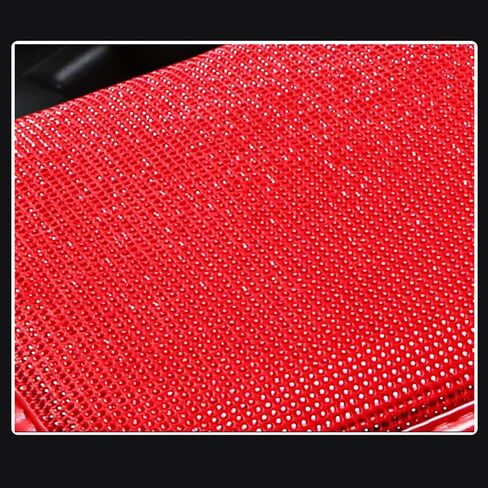 Bling Bling Auto Shift Gear Cover, Leather Auto Gear Shift Knob Cover with Crystal Glitter Bling Rhinestones for Girls,Lady Universal Fit (Red) in Kuwait