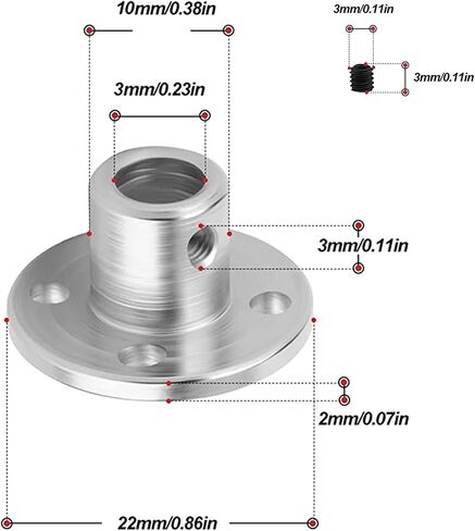 4 Pack 4mm Flange Coupling Connector, Rigid Guide Model Coupler Accessory, Shaft Axis Fittings for DIY RC Model Motors, High Hardness Coupling Connector in Saudi Arabia