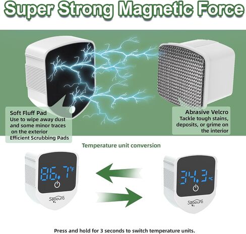Aquarium Magnetic Cleaner with Thermometer, Fish Mini Magnet Brush Scrubber in Saudi Arabia