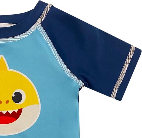 مجموعة ملابس بيبي شارك بينك فونج بلوفر للحماية من الطفح الجلدي وسروال السباحة للرضع in Kuwait