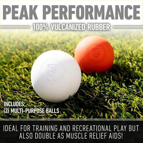 Franklin Sports Lacrosse Balls - Official Size Lax Balls for Practice - Red + White 2 Pack - Great for Muscle Massage Therapy + Yoga in Saudi Arabia
