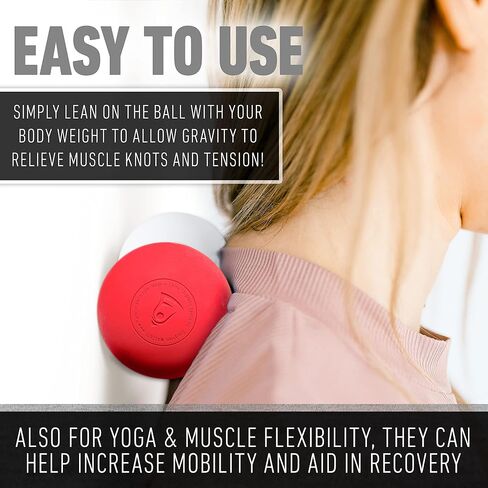 Franklin Sports Lacrosse Balls - Official Size Lax Balls for Practice - Red + White 2 Pack - Great for Muscle Massage Therapy + Yoga in Saudi Arabia