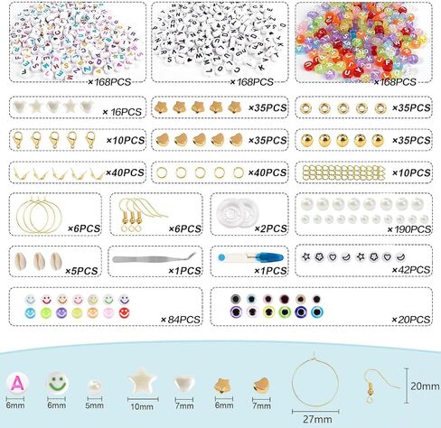 3mm Seed Beads for Jewelry Bracelet Making Kit 24 Colors Bracelet Making Kit for Girls Adults Friendship Bracelet Kit for Jewelry Making in Saudi Arabia