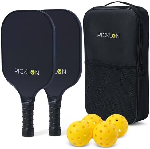 Pickleball Paddles, Pickleball Paddles Set of 2, Lightweight Fiberglass Pickleball Set, Pickle Ball Rackets 2 Pack, Pickleball Set, Pickleball Paddles, Pickle Ball Paddles Set for Men Women, Gifts in Saudi Arabia
