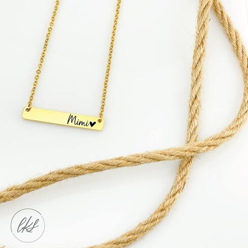 Mama Bar Necklace Christmas Birthday Gift Mama From Kids New Mama Newborn Gift FBA-FAMILY-BAR-NECK (Gold, Mama) in Saudi Arabia