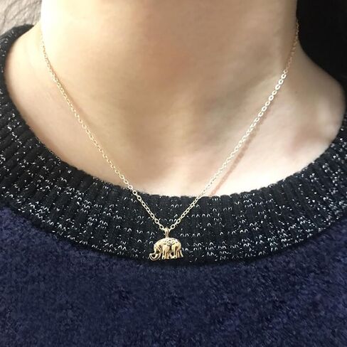 Handmade Delicacy Arrows Necklace Good Luck Elephant Pendant Chain Necklace with Message Card Gift Card (Gold Arrows) in Saudi Arabia
