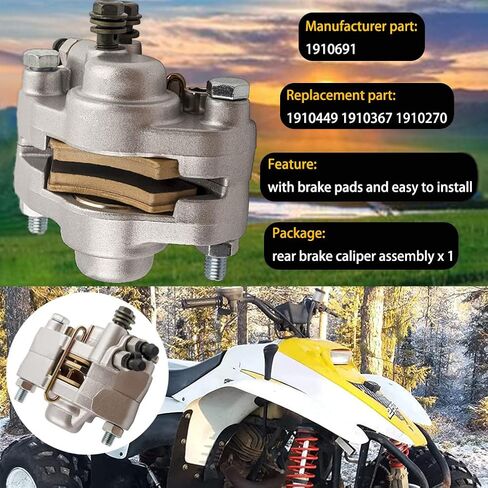 الفرجار الفرامل الخلفية متوافق مع Polaris Magnum 325 500 2X4 4X4 Scrambler 400 500 Trail Blazer 250 400 Trail Boss 325 330 Xpedition 325 425 Xplorer 250 400 Sport 400 مع وسادات 1910691 in Kuwait