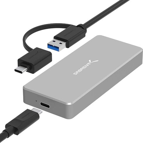 SABRENT Rocket RGB USB C 20Gbps M.2 SATA/NVMe SSD Enclosure (EC-RGBG) in Saudi Arabia
