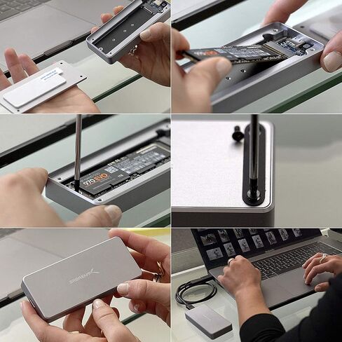 SABRENT Rocket RGB USB C 20Gbps M.2 SATA/NVMe SSD Enclosure (EC-RGBG) in Saudi Arabia