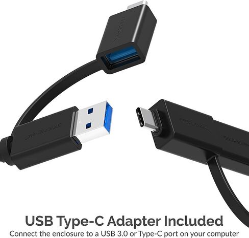 SABRENT Rocket RGB USB C 20Gbps M.2 SATA/NVMe SSD Enclosure (EC-RGBG) in Saudi Arabia