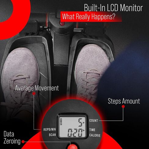 Stair Stepper with Resistance Bands, Stair Stepper for Home, Office, Desk, Stair Machine with LCD Monitor and Resistance Bands, 300lbs Weight Capacity, Mini Steppers for Exercise in Saudi Arabia