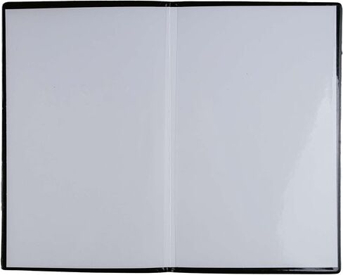 غطاء القائمة السوداء، مطعم وبار أنيق مزخرف على الوجهين، 2 غطاء حماية شفاف، حامل جلد صناعي، اتجاه عمودي، 8.5 × 11 بوصة، أسود، 24 حزمة in Kuwait