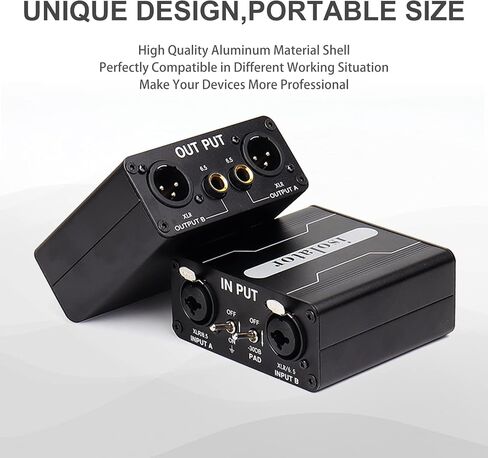 6.35 1/4" TRS Ground Loop Isolator Hum Eliminator for Home Stereo System/Speaker/Micphone/Car Kit/Audio Player (Eliminate The Buzzing Noise) (6.35 TRS-HiFi Stereo with Cord) in Kuwait