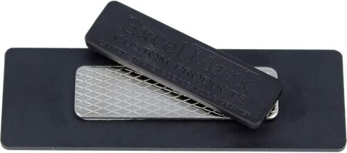 ExcelMark Blank Name Tag/Badge with Magnetic Backing - 1" x 3" (25 Pack - Silver) in Saudi Arabia