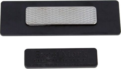 ExcelMark Blank Name Tag/Badge with Magnetic Backing - 1" x 3" (25 Pack - Silver) in Saudi Arabia