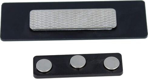 ExcelMark Blank Name Tag/Badge with Magnetic Backing - 1" x 3" (25 Pack - Silver) in Saudi Arabia