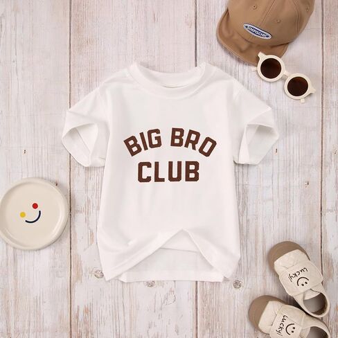 CM C&M WODRO Big Brother Shirt Toddler Baby Boy Big Bro Club Letters Print T-Shirt Tees Kid Summer Short Sleeve Clothes in Saudi Arabia
