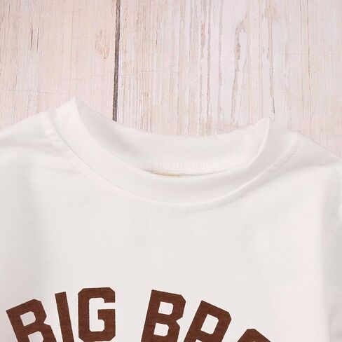 CM C&M WODRO Big Brother Shirt Toddler Baby Boy Big Bro Club Letters Print T-Shirt Tees Kid Summer Short Sleeve Clothes in Saudi Arabia