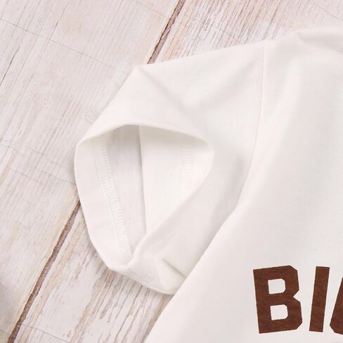 CM C&M WODRO Big Brother Shirt Toddler Baby Boy Big Bro Club Letters Print T-Shirt Tees Kid Summer Short Sleeve Clothes in Saudi Arabia