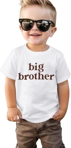 قميص Big Brother للأطفال الصغار تم ترقيته إلى إعلان الأخ الأكبر تي شيرت صيفي للأطفال بأكمام قصيرة in Kuwait