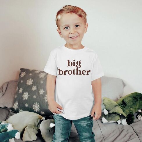 قميص Big Brother للأطفال الصغار تم ترقيته إلى إعلان الأخ الأكبر تي شيرت صيفي للأطفال بأكمام قصيرة in Kuwait